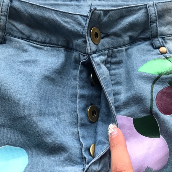 AWESOME Hi Rise Floral Festival Jeans Size 14 - Picture 7 of 8